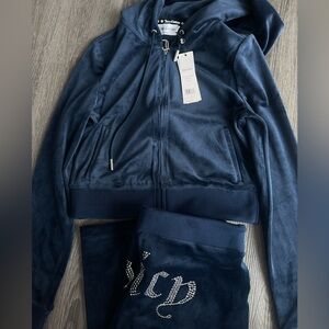 Juicy Couture Deep Blue Velour Tracksuit